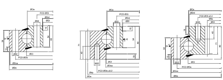 JINB slewing ring bearing turntable bearing rotary bearing gear worm slewing drive lazy susan turntable toroidal bearing flanged slewing ring bearings large bearings