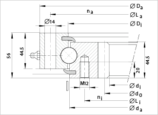 SI620 slewing bearing