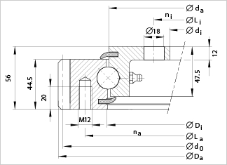 VE20 slewing bearing