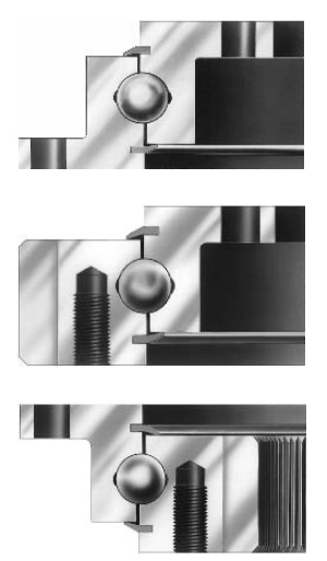 single-row ball slewing bearing with flange rings