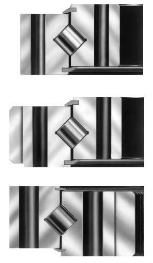 Crossed roller slewing rings